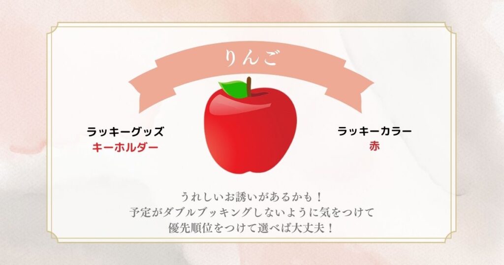 フルーツ占い りんご